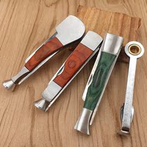 Pipe tool metal smoking knife scraper stick press Rod stainless iron mahogany Patch tobacco knife three-in-one pipe Special