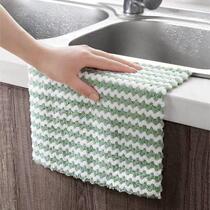 Dishwashing cloth Dishcloth Housework Clean Water-Absorbent Hair Kitchen Thicken Sloth rag not stained with oil dishwashing wipes towel
