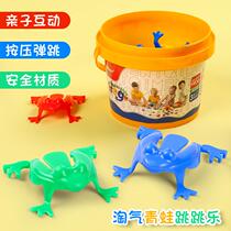Jumping frog after 90 80 nostalgic children classic traditional jumping frog bouncing animal retro small toy