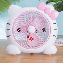 Cartoon electric fan Student dormitory desktop small bed Home office mini turn page fan Small fan plugged in