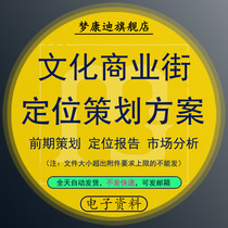 Historical Creative Culture Street New City Leisure Entertainment Customs Tourism Business Integrated Commercial Block Real Estate Programme Market Research Design Positioning Marketing Planning Overall Development Planning Report