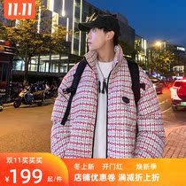 China Li Ning couple 2021 Winter Gangfeng letter small fragrant wind thick casual cotton jacket mens jacket women