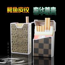 New leather 20-pack cigarette case male soft and hard bag transparent plastic cigarette case cover compression portable