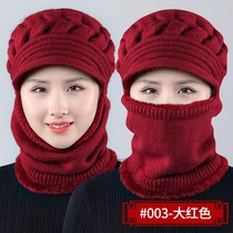 Winter mother hat female old lady wool hat plus velvet padded warm middle-aged and elderly leisure cycling hat in autumn and winter