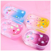 Crystal mud transparent and safe non-toxic non-stick bubble Girl m home color mud set Net red bubble gel children