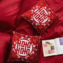 Happy words pillow a pair of wedding pillow wedding room pillow wedding wedding creative decoration wedding room living room backrest cushion