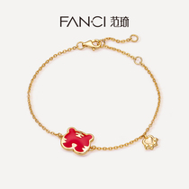 Fanci Fan Qi Silver Jewelry Peach Tiger Original Design Sterling Silver Bracelet Female Temperature Discoloration New Year Gift