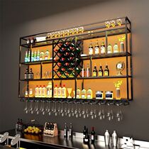 Bar Bar Bar Bar restaurant wall hanging wine cabinet display rack hanging wall commercial red wine decoration rack