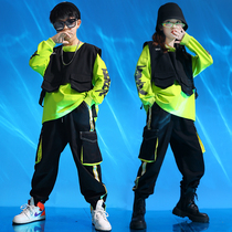 Street dance childrens suit tide suit boy hip hop loose handsome costume girl jazz dance vest three-piece tide