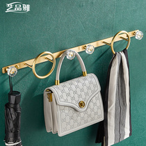 Light extravagant brass hanging clothes hook in door Entrance Clothes Hook Wall Wall-mounted Wall Single Acrylic Clothing Cap Hook