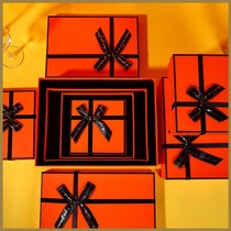 Spot orange bow birthday gift box Tiandian large gift box exquisite creative Teachers Day gift box