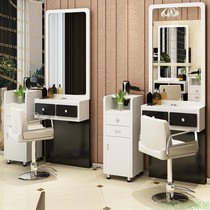 New sale salon mirror barber shop mirror table single double-sided hair salon mirror with cabinet beauty salon