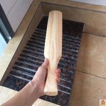 Pine Wood laundry stick home home Mallet washing clothes solid wood hammer clothing stick log natural color hammer stick back Tool