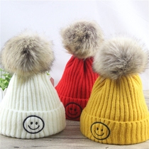 Baby hat autumn and winter thick head hat cute warm baby hat male and female cute head fontanelle hat super cute bag head cap cover
