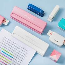 @Three-year second class a5b5 Loose-leaf punch 6-hole adjustable mini student multi-function card binding device Portable