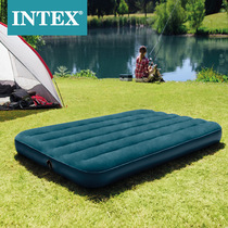 Single line pull air bed flocking inflatable mattress double outdoor inflatable cushion air cushion cushion bed