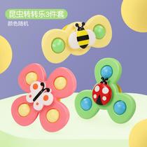 Newborn baby will turn the rattle toy 0-1 year old baby suction cup turn Music 3-6 months baby calming rotation