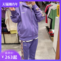 South Korea NERDY sportswear suit IU Lee Ji-en star with a string casual purple couple jacket