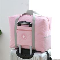 Large capacity travel bag female foldable luggage waiting bag storage bag portable portable portable simple short-distance trolley bag