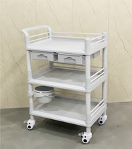 ABS beauty cart beauty salon storage rack small bubble instrument rack stainless steel three-layer multi-function tool cart