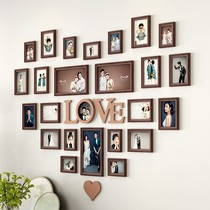 Couple wall photo album wall creative printing to make photo combination photo frame integrated wall printing and non-punching artifact