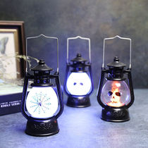 Halloween arrangement dress up scene led luminous horse lantern retro oil lamp bar KTV decoration desktop ornaments