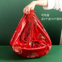 Marriage baggage dowry baggage pair of womens large new cloth with red Joy washbasin wrapped cloth home