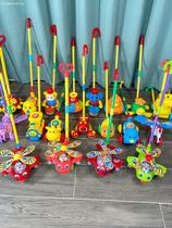 Baby toddler cart push Music walking children hand push plane single pole Bell trolley baby toy 1 year old 2