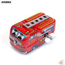 Iron fire truck after 80 classic nostalgic toys retro vintage clockwork iron animal car small toys