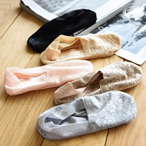 1 5 Double Loaded Spring Summer New Lady Deep Mouth Boat Socks Non-slip True Silk Slim stockings Ship Sox Great yard Stealth Sox