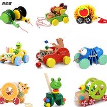 Dragging toddler toy pulling car pulling rope pulling toy car baby trolley baby toy 1-3 years old
