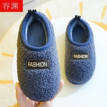 Winter childrens cotton shoes cartoon cute simple 1-8 years old boy hair shoes home girl princess cotton slippers women