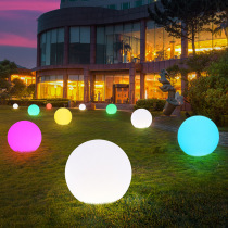 LED luminous round ball light outdoor seven color charging landscape courtyard lamp hanging lamp waterproof solar spherical grass terrace lamp