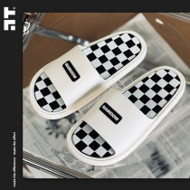 mdmt Chessboard Grid Slippers Mens Summer Outwear Anti-Slip Deodorant Superior Men Ins Tide Sandals Outdoor