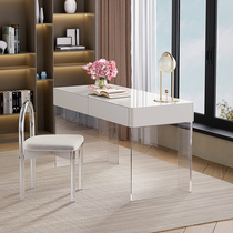 Italian Minimalist Book Room Desk 80cm Light Lavish Modern High-end Design Sensation Acrylic Learning Desk Custom Writing Desk