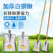 Digging tree shovel manganese steel square head mud shovel shovel vegetable planting garden shovel shovel head