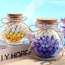 Star bottle large five-star wishing bottle drift bottle transparent glass bottle Lucky Star bottle Tanabata gift