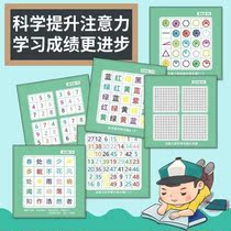 Schulte grid concentration training teaching aids attention focus training artifact full set of cards puzzle elementary school students
