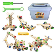 Screwing Screw Building Blocks Children Puzzle Dismantling Combined Toy Nuts Assembly Aircraft Car Assembly 3 Year Old Boy Diy