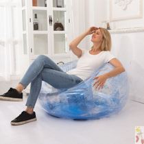 Transparent sofa inflatable single sofa chair ins personality dormitory living room photography room portable shooting props