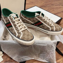 Duty-free overseas warehouse spot brand discount store bear Double G letter canvas shoes for men and women casual shoes