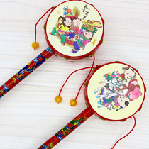 Rattle vintage children auspicious plastic rattle baby baby hand shake drum rattle