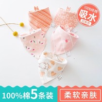Total Cotton Age Baby Saliva Towel Newborn Child Triangle Towel Scarf Bib Water Absorbing Bib Boy Girl Girly For Autumn Winter