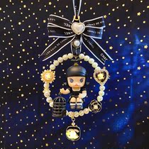 molly my childhood car pendant bubble mater on-board pearl chain rearview mirror hanging accessories diy material bag