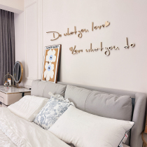 Bedroom headboard Background wall Decorative Letters Light Extravagant to TV Hyun Guan Wall Wall Decoration Self-Adhesive Mesh Red Creativity