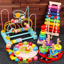 1 89 eleven months 2 years old baby fine action training Exercise baby finger part Puzzle Wrap around Pearl string Toys