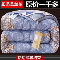 Hengyuan Xiang 100 mulberry silk winter quilted by spring autumn quilt 8 catties Thickened Warm Winter Full Cotton Double Quilt Core Air Conditioning Quilt