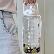 Student water cup anti-fall high temperature pp material 2021 net red explosive plastic Plastic 100 degree above plastic weight loss