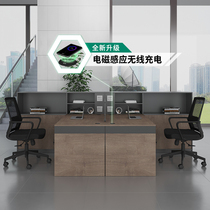 Staff Desk Chair Composition Company Office Furniture Double Station Screen Finance Desk Brief Hyundai