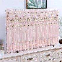 TV Hood TV curtain cover cloth TV set hanging LCD TV dust cover Lace TV cover is turned on